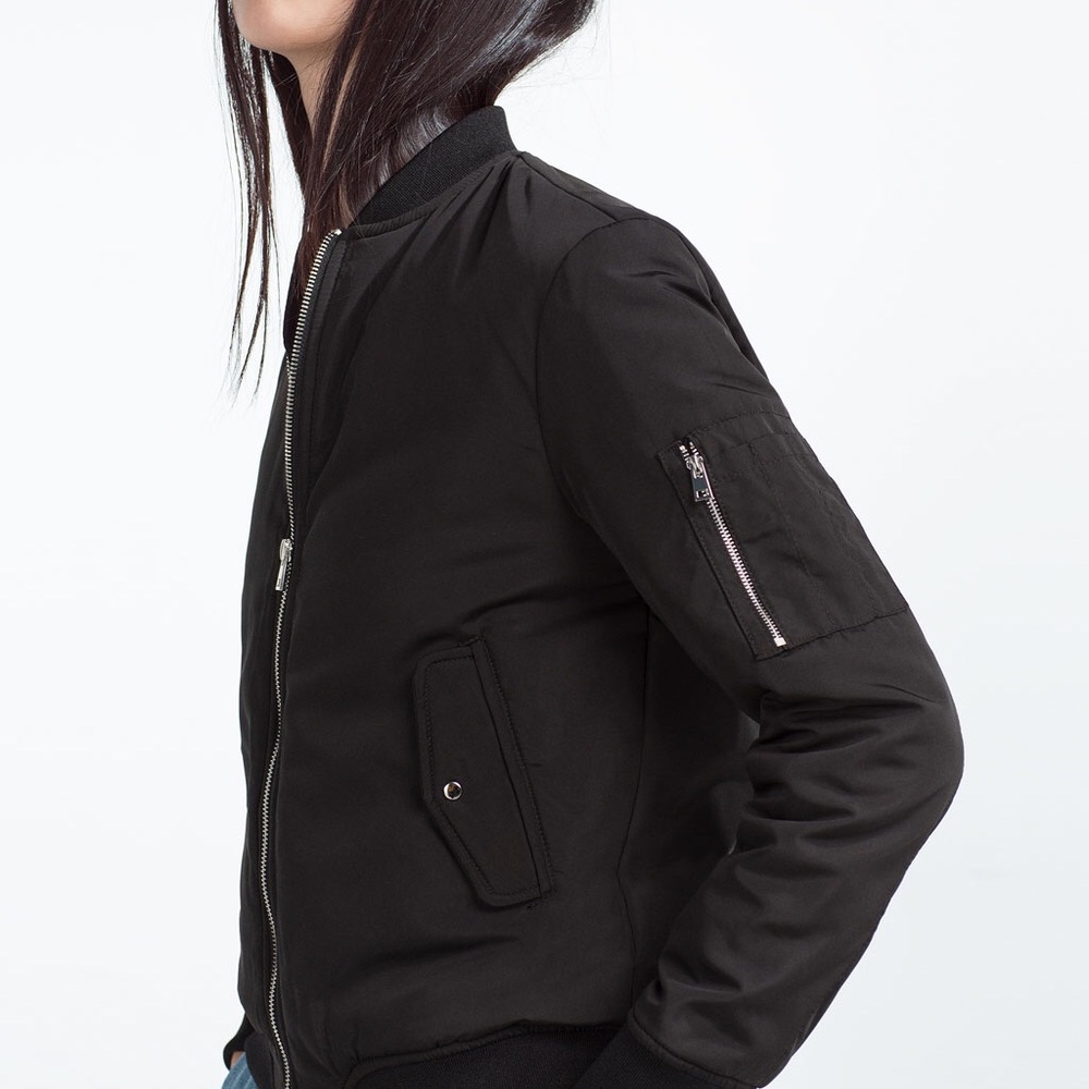 Black Zara Bomber